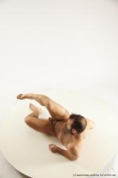 Nude Man White Laying poses - ALL Average Short Brown Laying poses - on side Multi angles poses Realistic